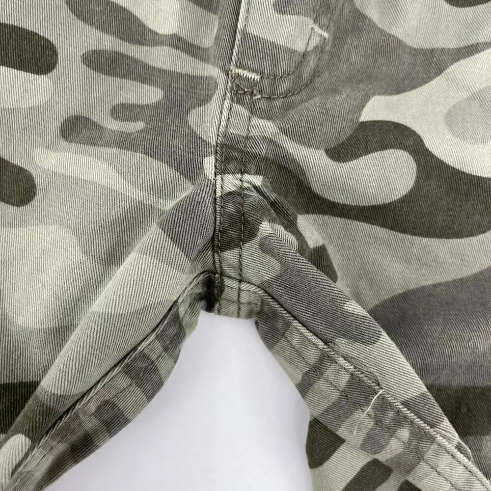 Kids Headquarters Boys Camo Jogger Pants 18M Green Camouflage Cotton Pull On - Picture 4 of 10